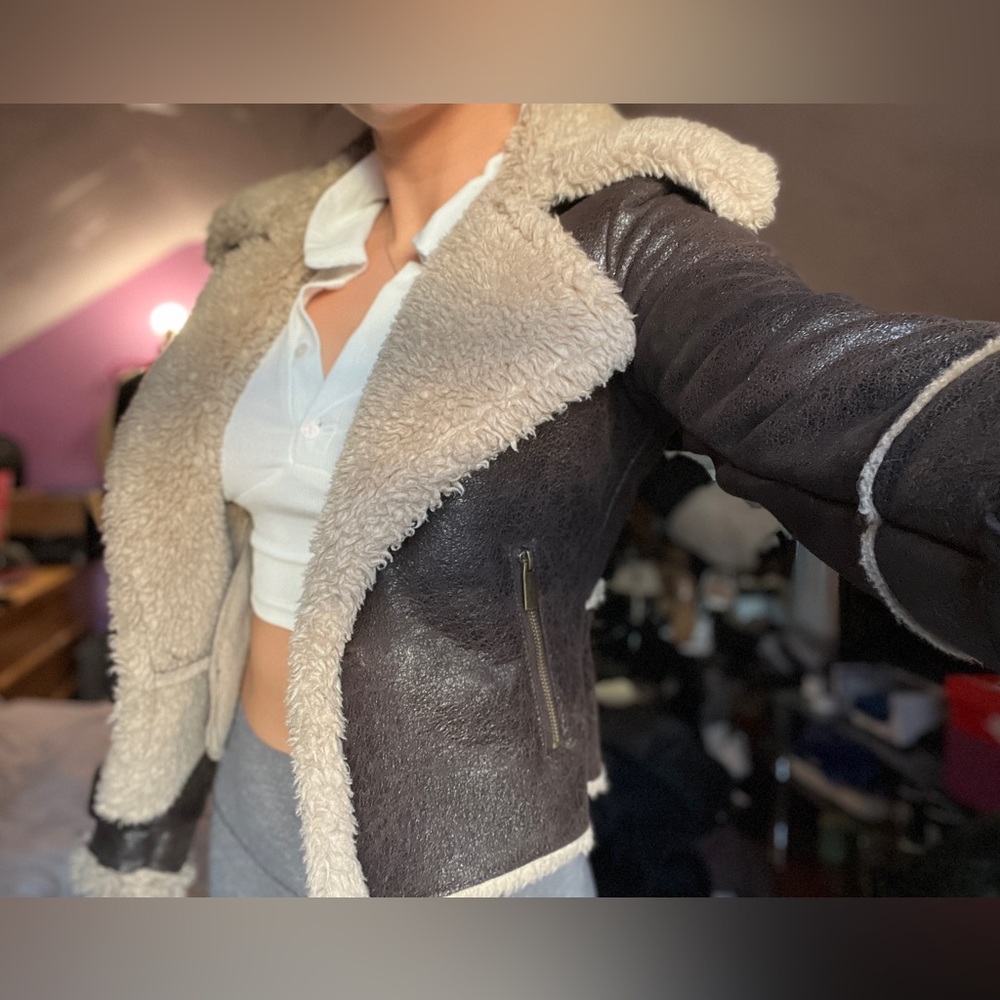 Vintage faux shearling coat